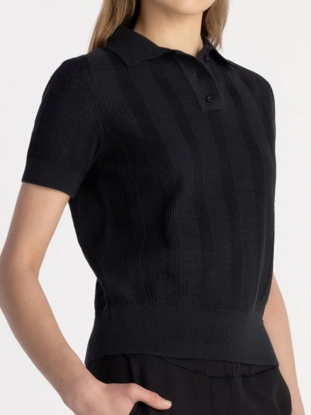 Basic Knit Button Polo
